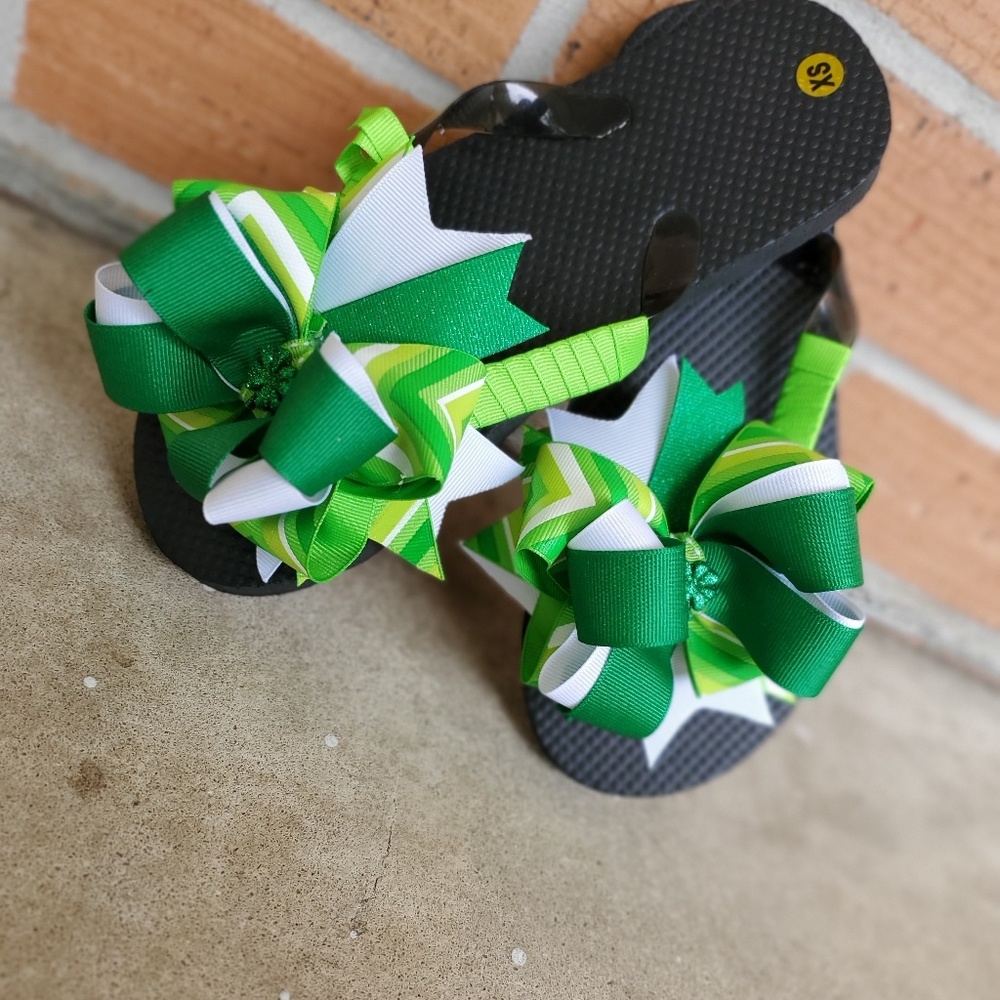 Custom designed flip flops.